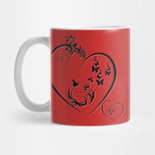 Butterflies Heart Mug